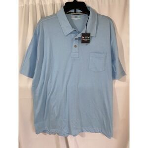 Charleston Threads Polo‎ Shirt Men's XXL Blue Cotton New NWT Pocket